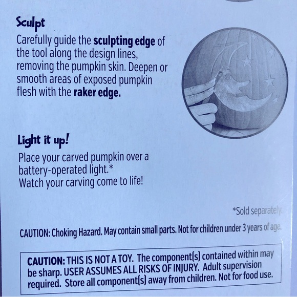 3/$15 NEW PUMPKIN MASTERS 4-in-1 Tool & Scraper Scoop™ Age 8 & up - Picture 6 of 15